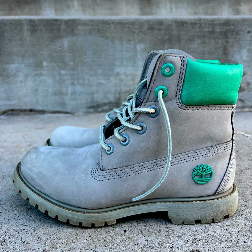 Timberland 6 Inch Premium Boot A1FK9 Gray greenThinsulate 200g Sz 7.5w